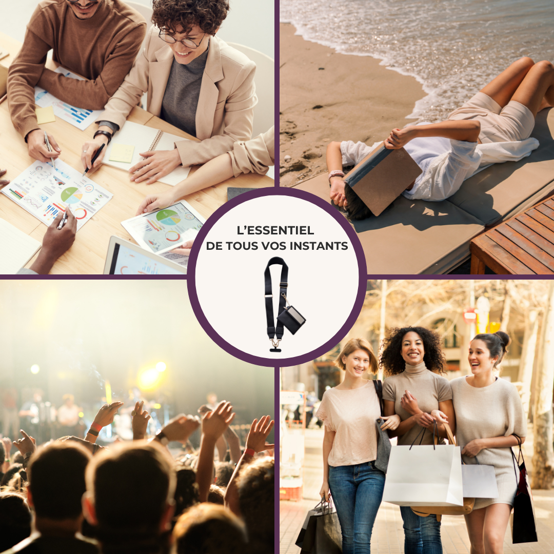 Lanière de téléphone portable multi-usages