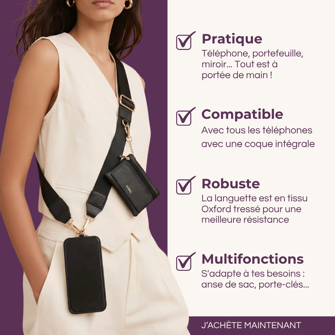 Lanière de téléphone portable multi-usages