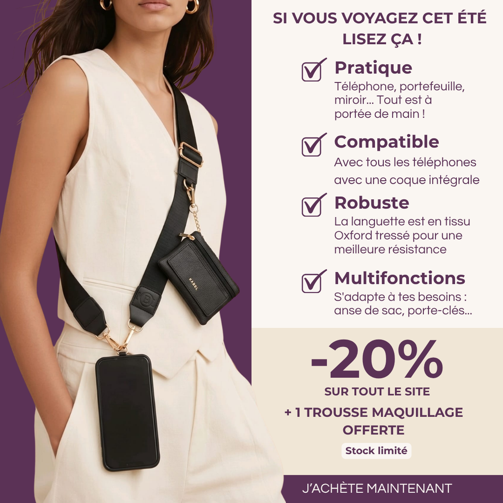 Lanière de téléphone portable multi-usages